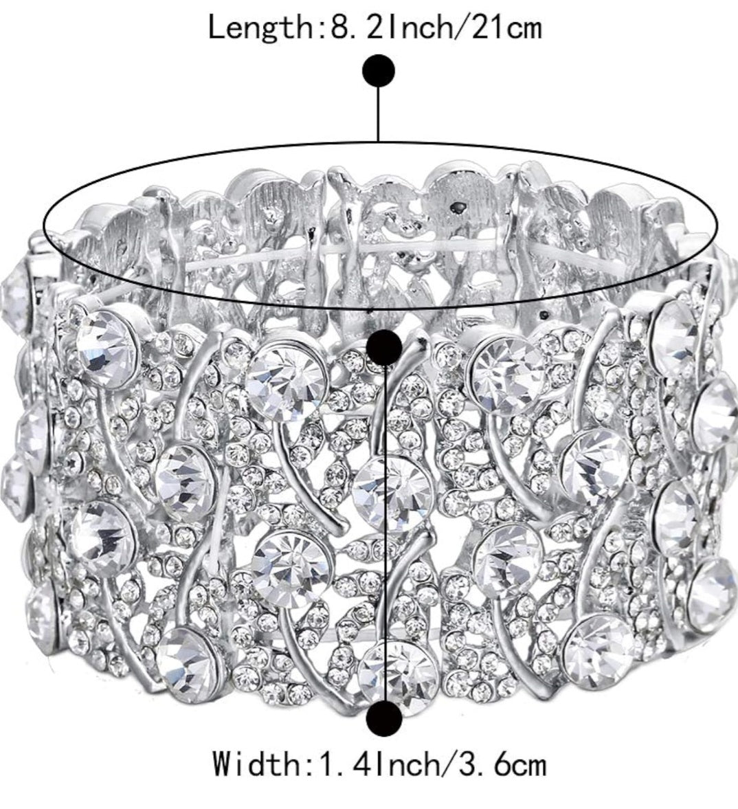 Crystal Elastic Bridal Bracelet