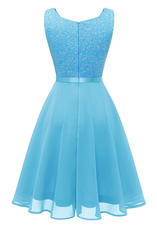 Dressystar Sequin Sparkly Dress V Neck