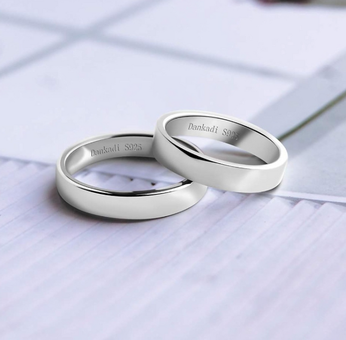 Dankadi Wedding Sterling 925 Silver Ring 3 mm