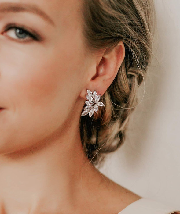 Wedding Earrings With Cubic Zirconia