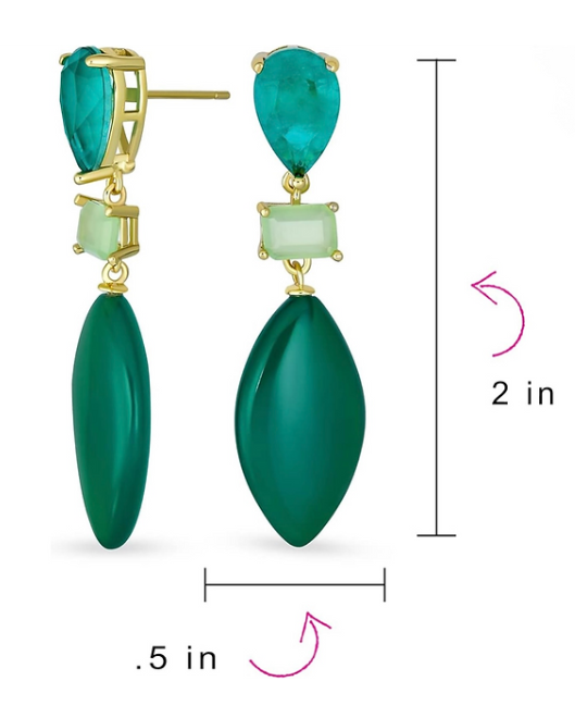 Sterling 925 Silver Unique Geometric Liner Rhombus Earrings