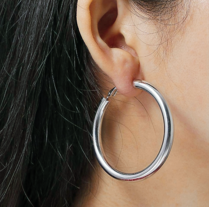 Sterling 925 Silver Hoop Earrings 5 mm
