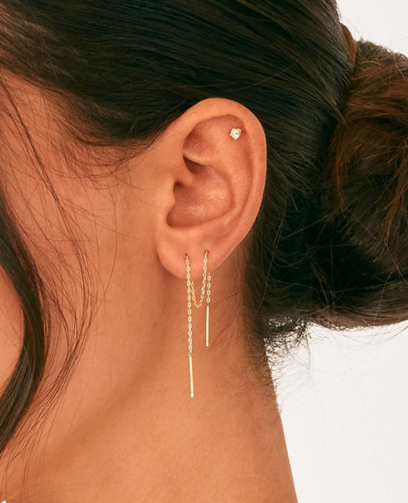 Sterling 925 Silver Chain Earrings
