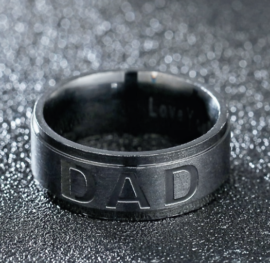Stainless Steel Ring "I Love You Dad" 8 mm