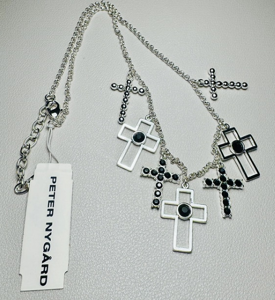 Steel Cross Pendants Necklace 2 mm