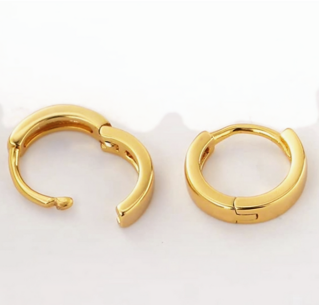 14K GF Stainless Steel Earrings 5 mm