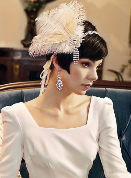1920s Flapper Earrings Roaring 20s Great Gatsby Rhinestone Earrings