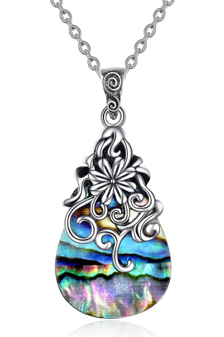 Sterling Silver With Abalone Shell