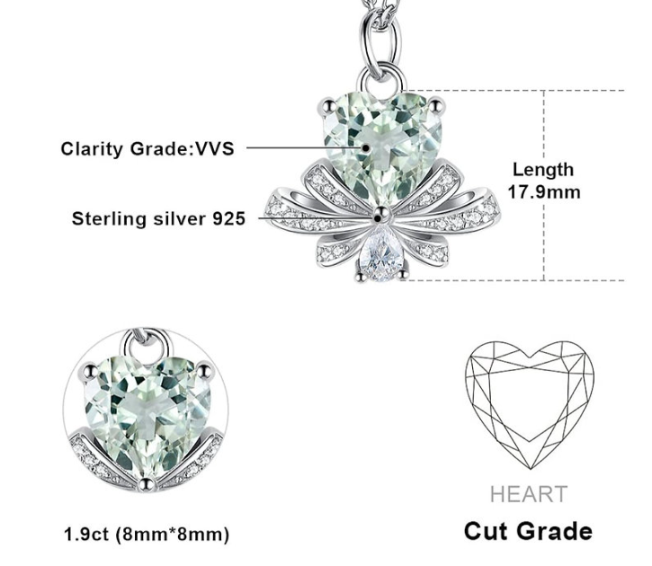 14k White Gold Plated 925 Sterling Silver Necklaces