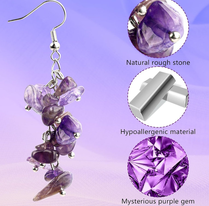 Amethyst Drop Earrings