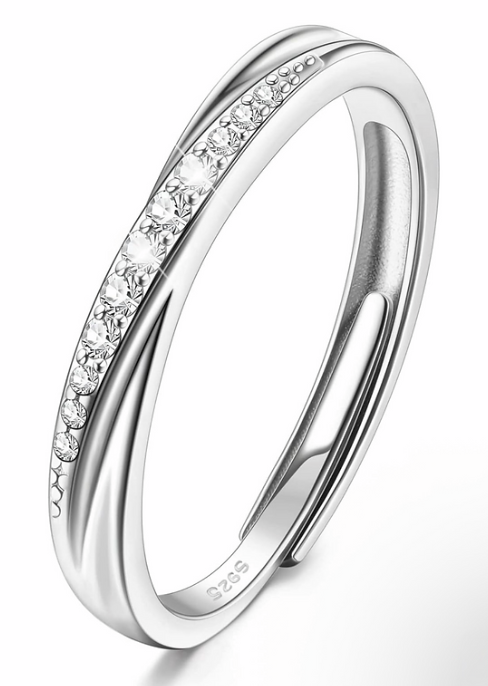 Crossover Sterling Silver Ring