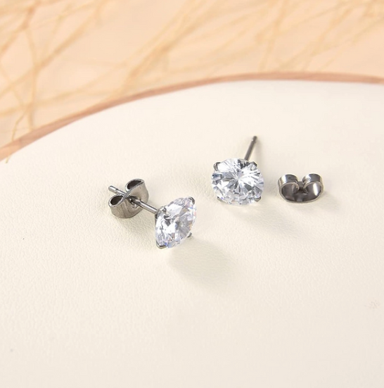 Cubic Zirconia Stud Earrings