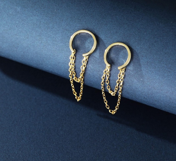 Sterling Silver Chain Earrings