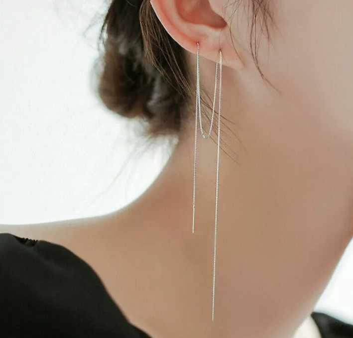 Sterling Silver Chain Earrings