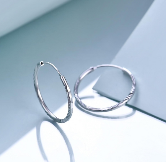 Sterling Silver Hoop Earrings