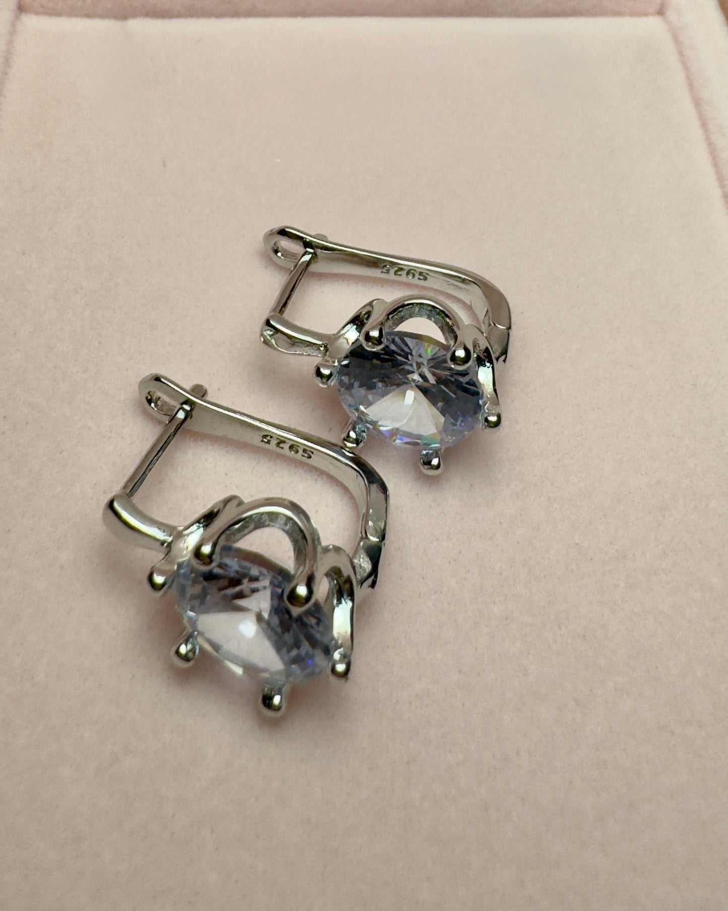 U-Shaped Geometric Silver Earrings