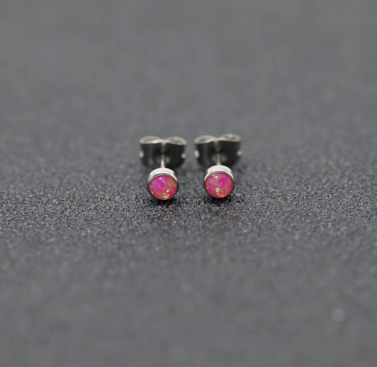 Titanium Opal Stud Earrings