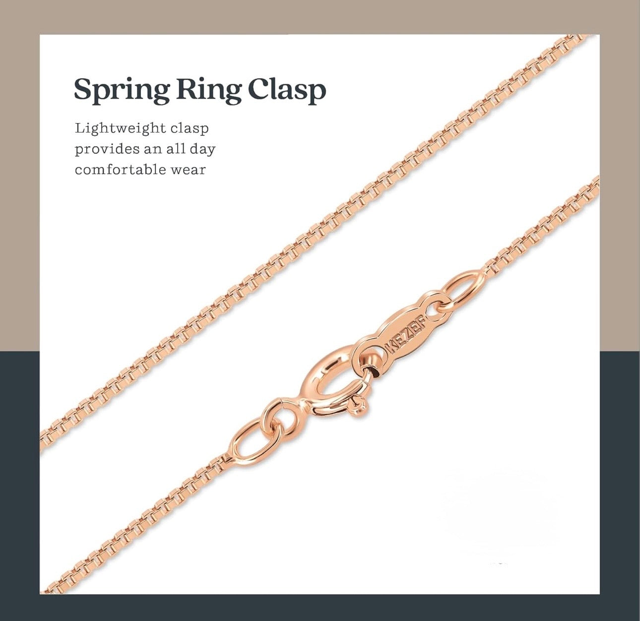 18k Rose Gold Over Sterling Silver Chain 1mm