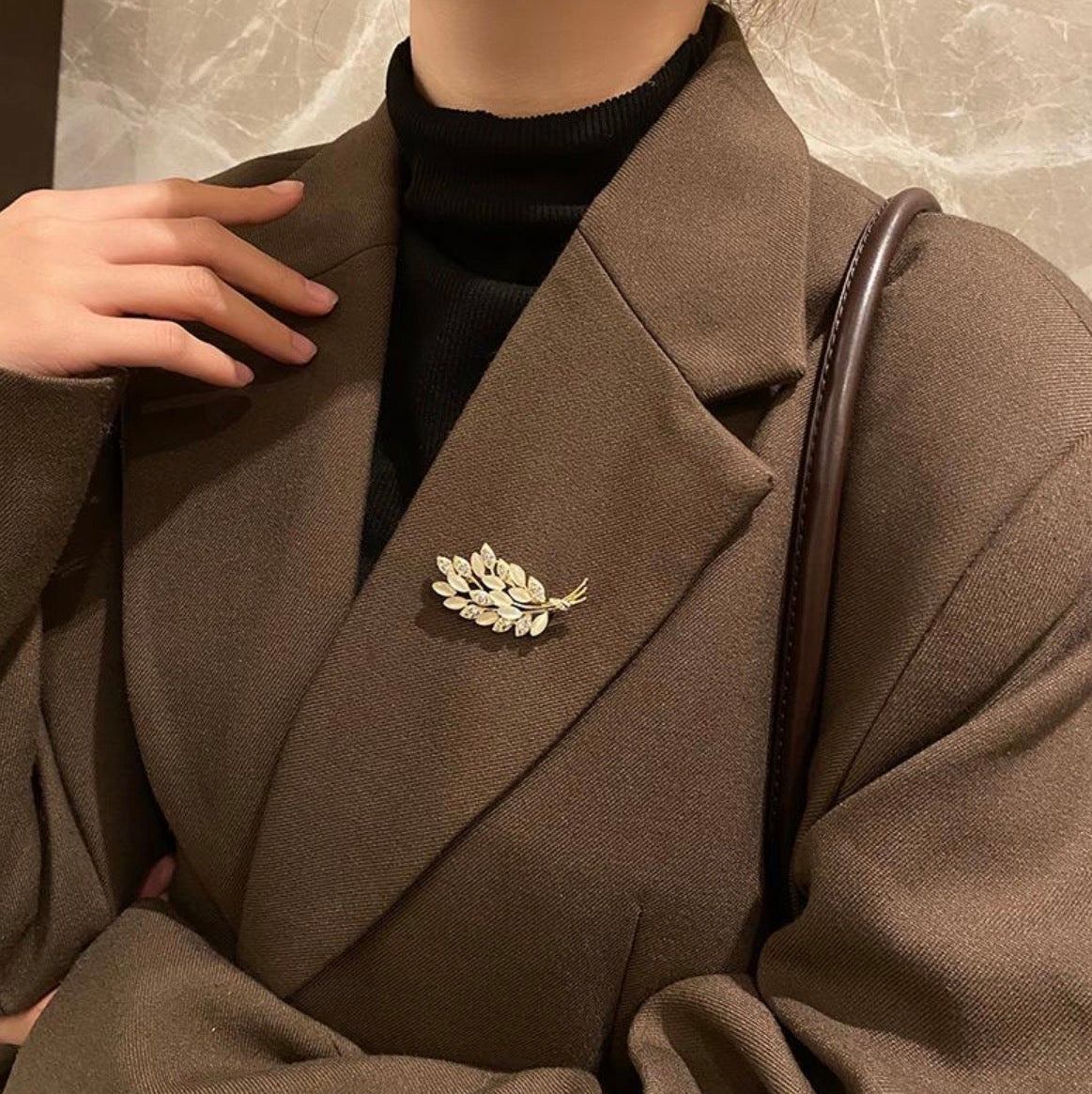 Vintage Style Wheat Brooch