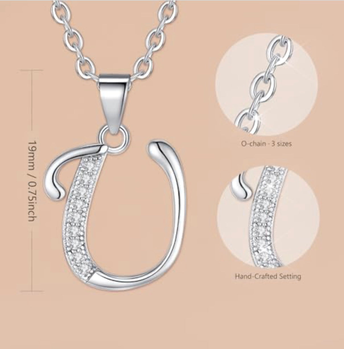 Initial Pendant Silver