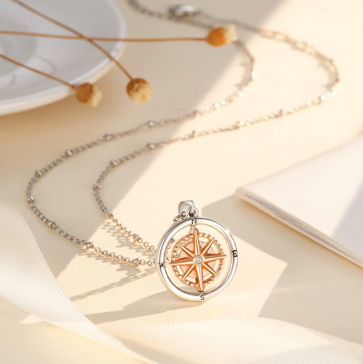 Rotate Compass Necklace