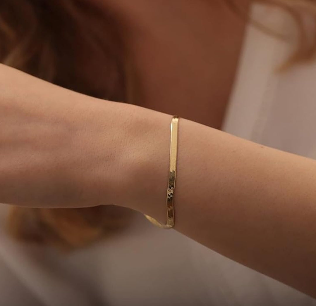Flat Snake Chain Bracelet