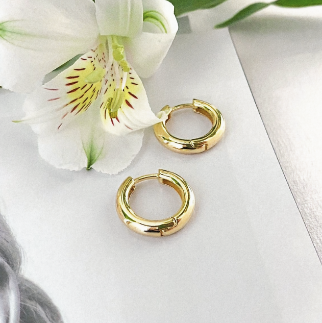 Stainless Steel Hoop Earrings 4 mm