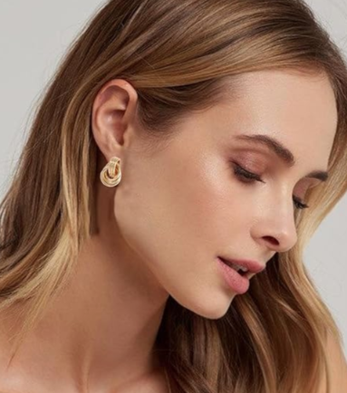 Oval Chain Dangle Earrings