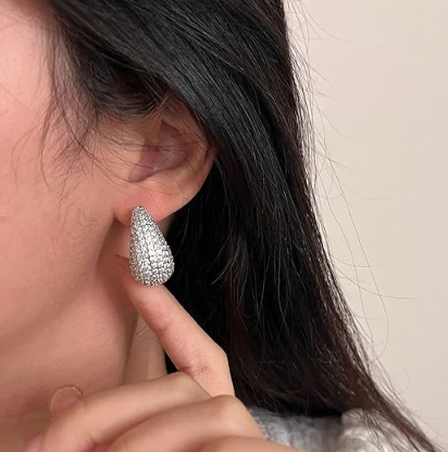 Rhinestone Teardrop Earrings