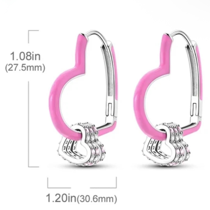 Double Love Heart Earring