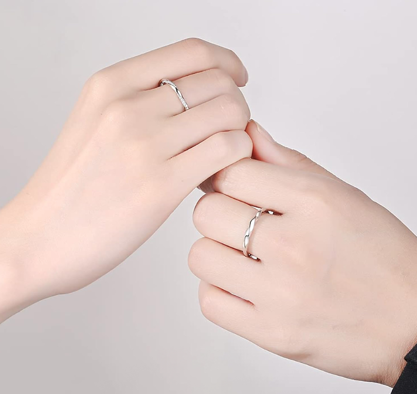 Sterling Silver 925, Couple Rings Set