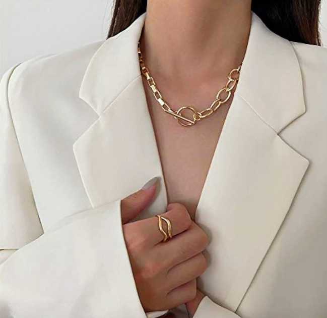 Paper Clip Choker Necklace