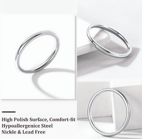 Stainless Steel Wedding Ring 2 mm