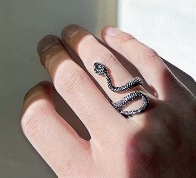 Snake Open Adjustable Finger Ring