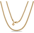 Minimalist Gold Over Sterling Silver Cuban Chain – 3mm Elegant Necklace