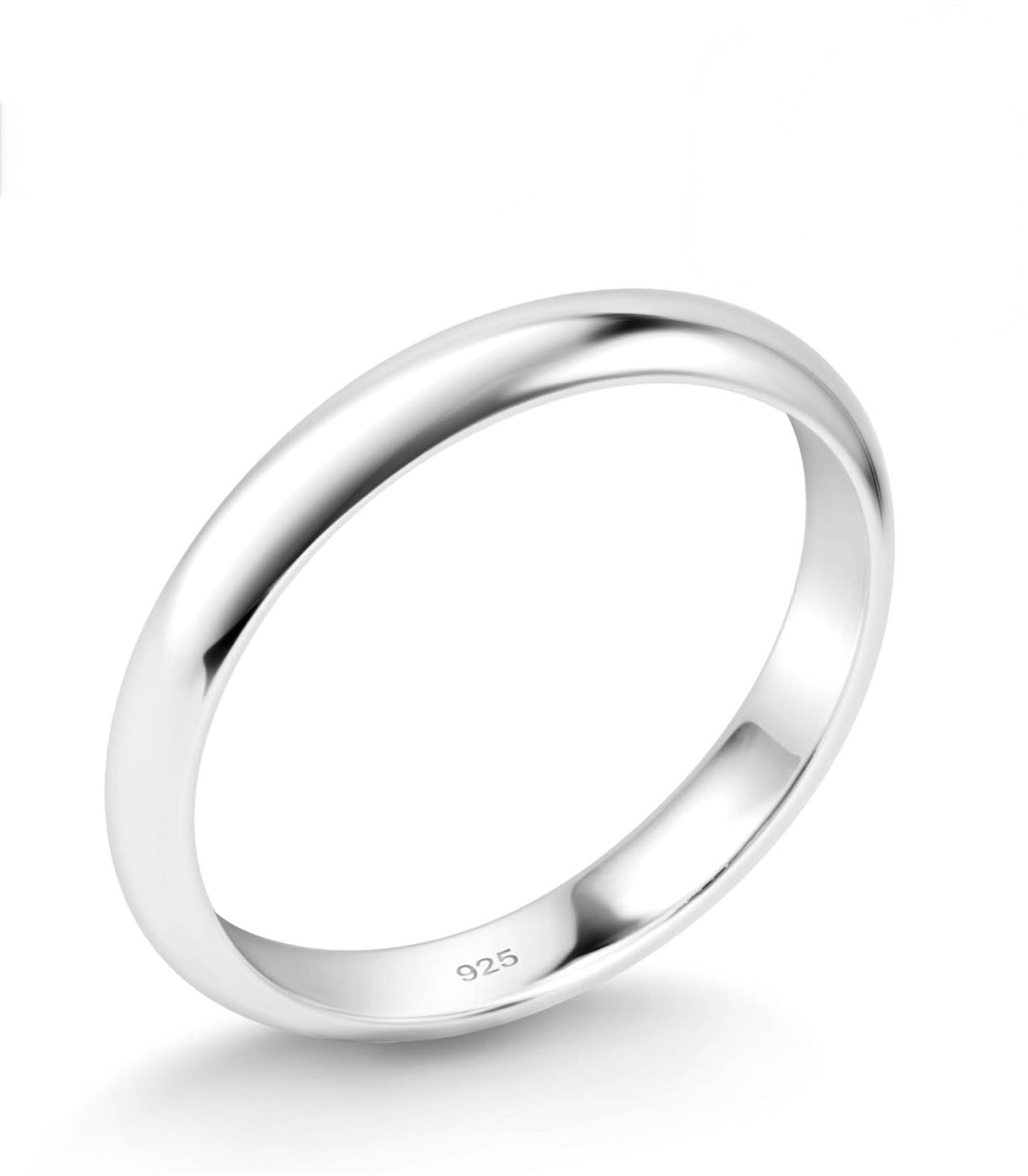 Sterling Silver Wedding Band Ring 4 mm