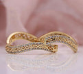 Elegant Zirconia Filigree Hoop Earrings – Gold Tone