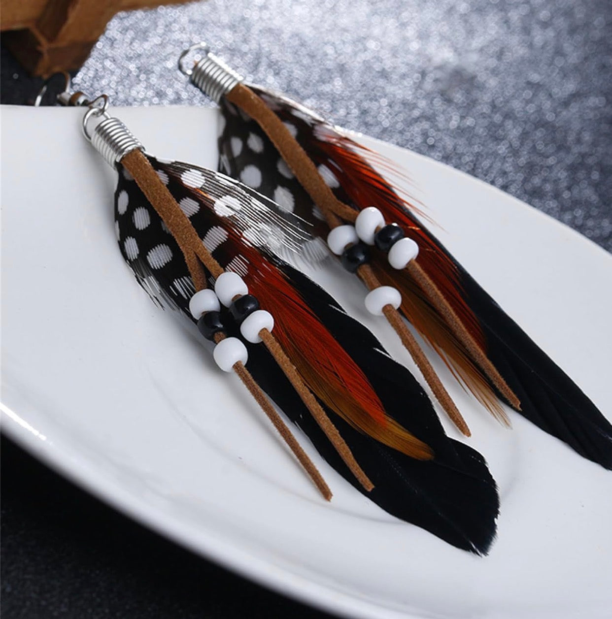 Feather Boho Earrings