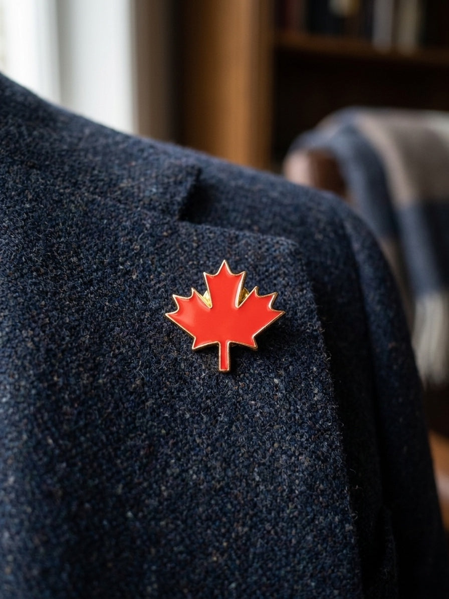 Canadian Maple Leaf Metal Lapel Pin.