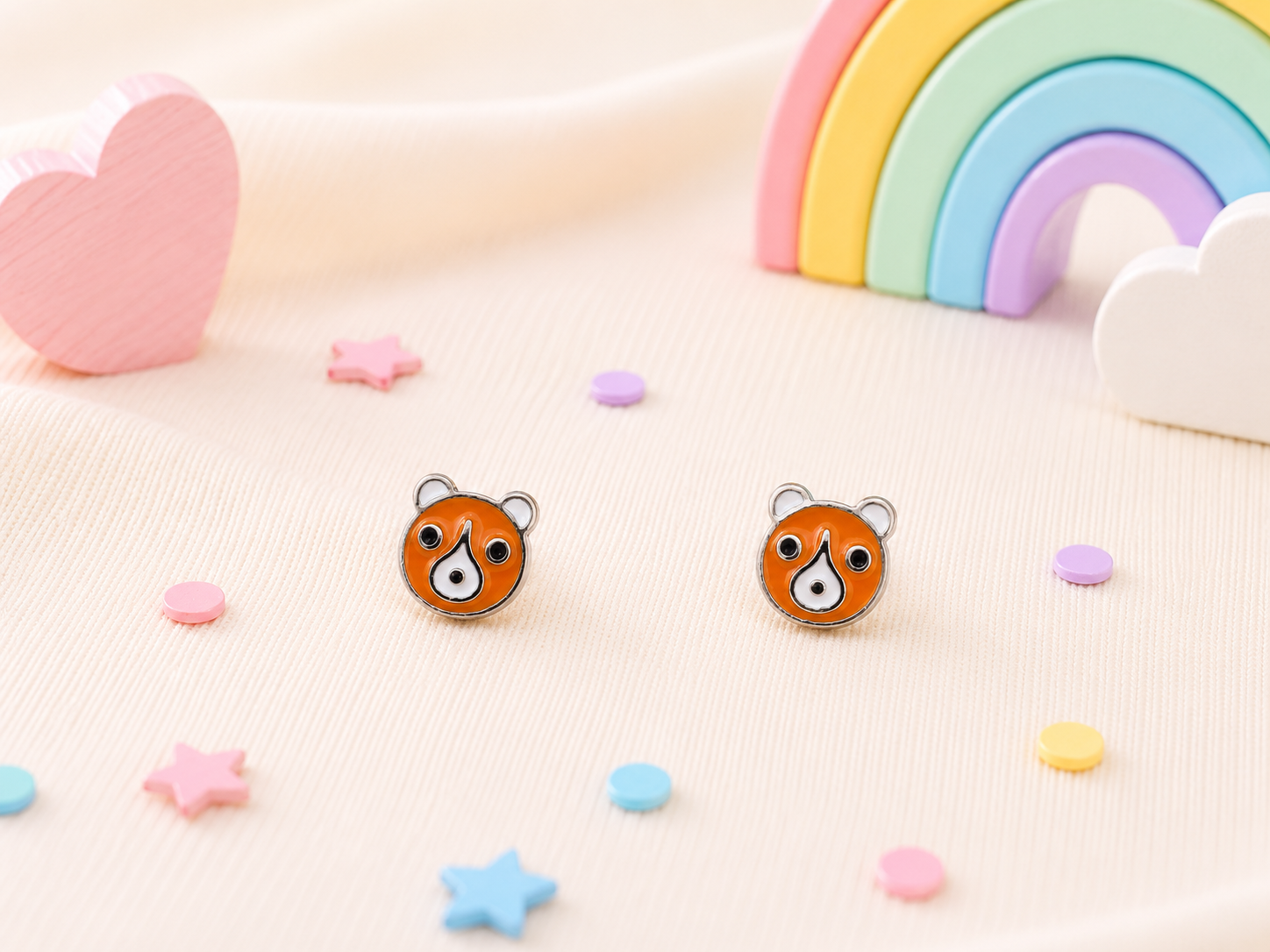 Playful & Hypoallergenic Kids Enamel Stud Earrings Collection