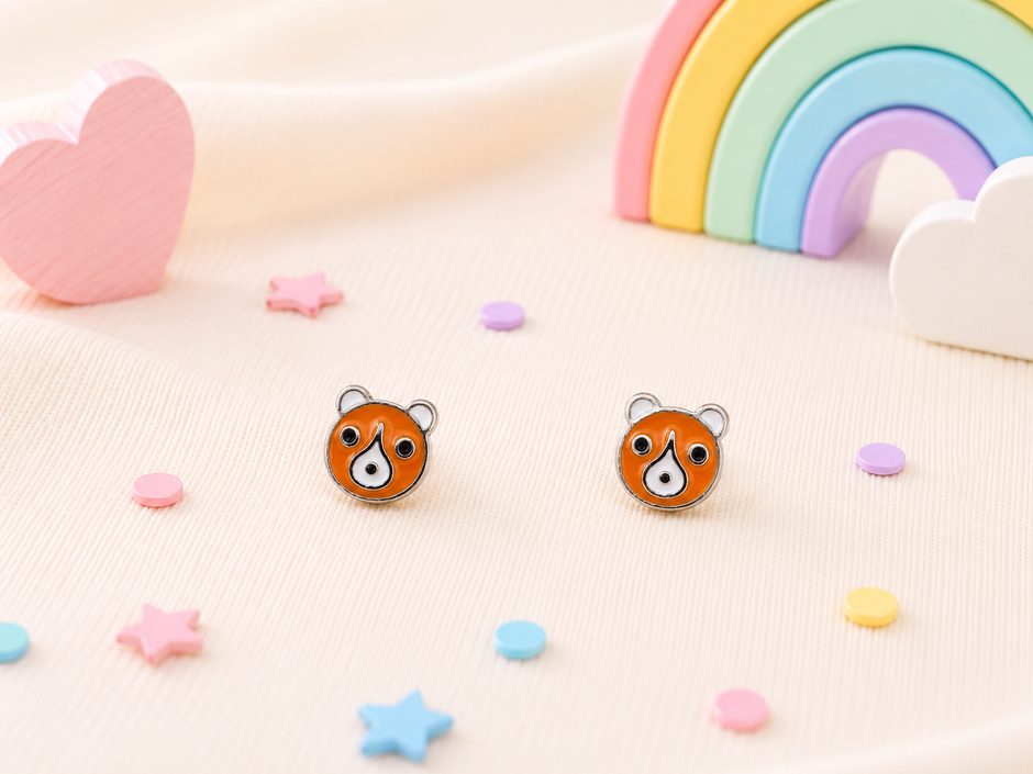 Playful & Hypoallergenic Kids Enamel Stud Earrings Collection