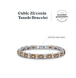 Sparkling Oval & Round Cubic Zirconia Tennis Bracelet – Everyday Luxury