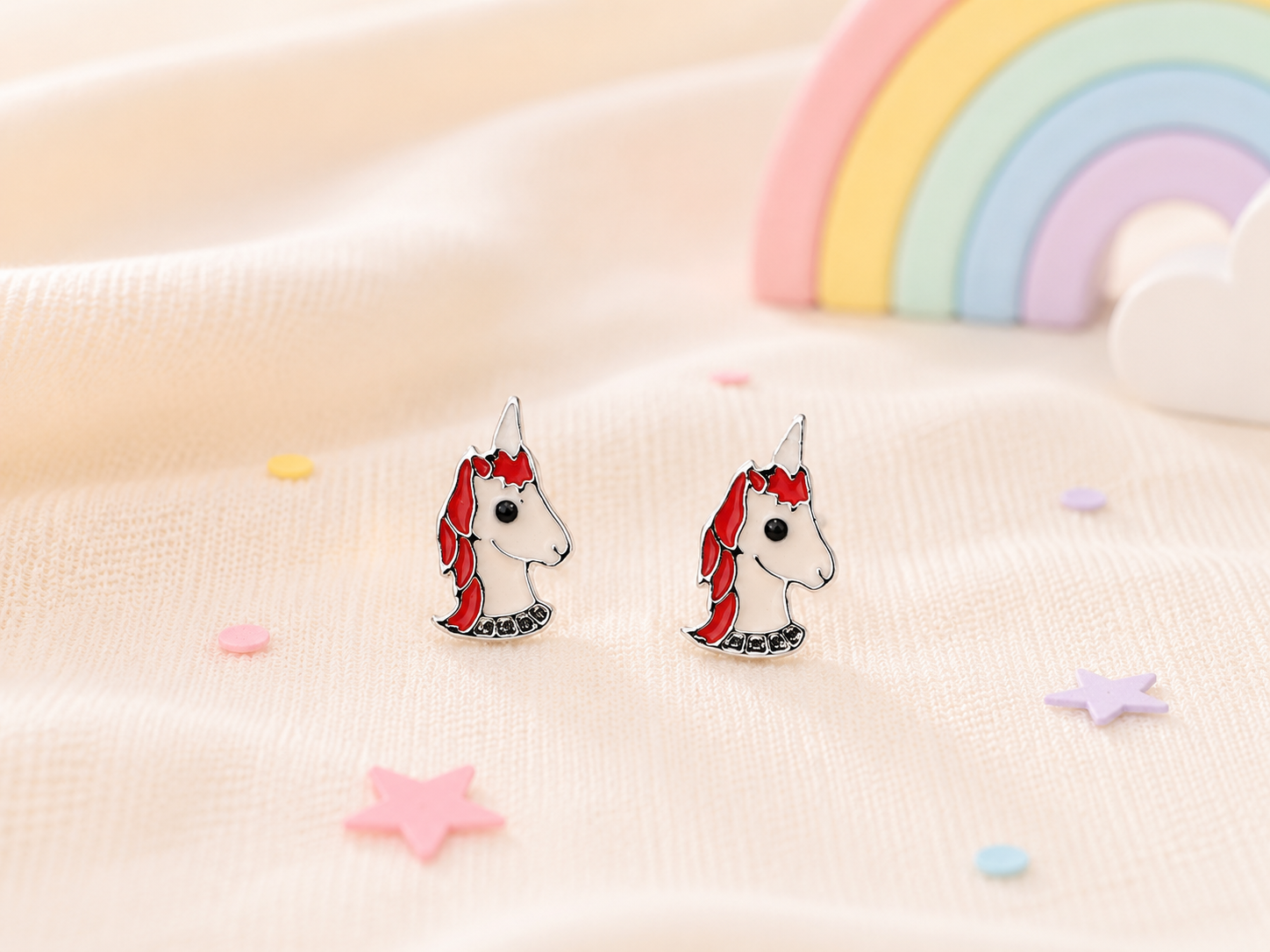 Playful & Hypoallergenic Kids Enamel Stud Earrings Collection
