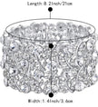 Crystal Elastic Bridal Bracelet – Polished Steel Wedding Jewelry