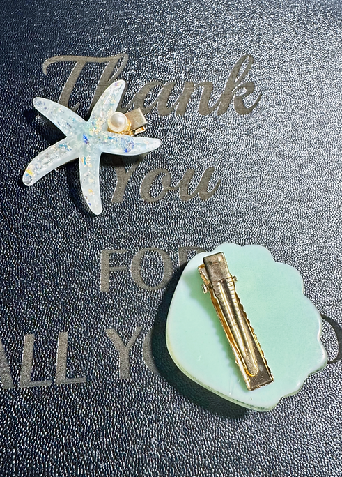 "Ocean" Hair Clips