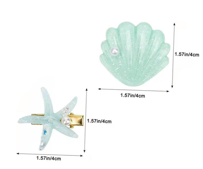 "Ocean" Hair Clips