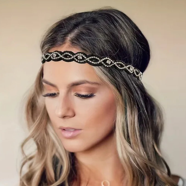 Elegant Beaded Retro Bridal Headband