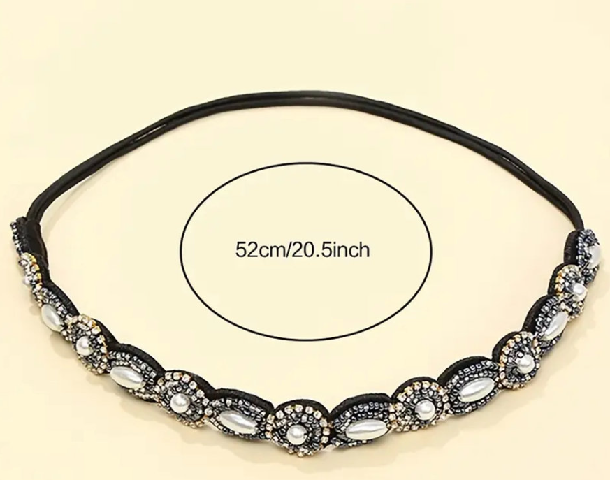 Elegant Beaded Retro Bridal Headband