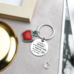 Heart & Apple Pendant Keychain - Thoughtful Gift