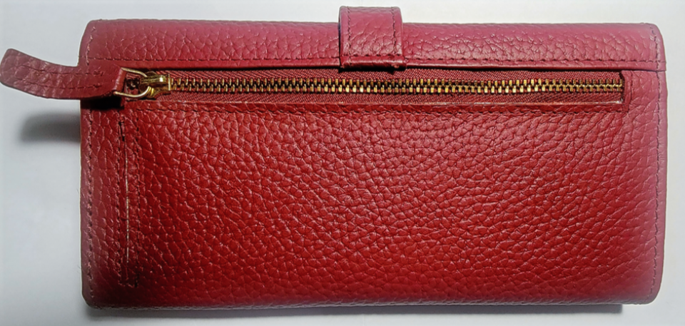 Classic Red Italian Leather Women’s Wallet
